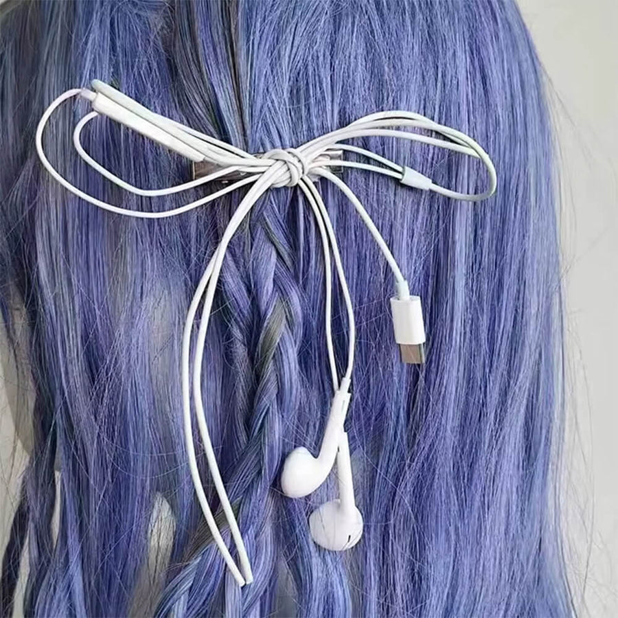 Boogzel Apparel Earphone Bow Hair Clip