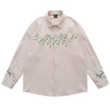 Boogzel Apparel Earthcore Aesthetic Floral Button-Up Shirt, view 3