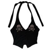 Boogzel Apparel Emo Aesthetic Halter Top, view 4