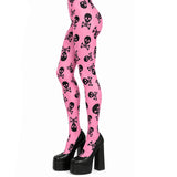 Boogzel Apparel Emo Girl Aesthetic Skull Tights, view 2