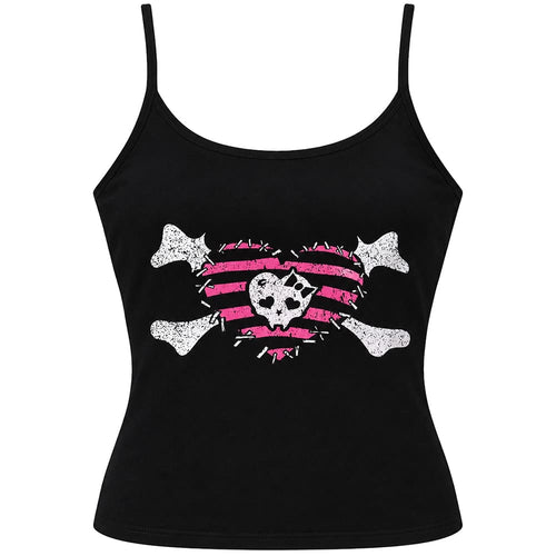 Boogzel Apparel Emo Girl Skull & Bones Tank Top