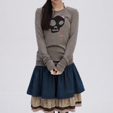 Boogzel Apparel Emo Phase Skull Long Sleeve Top, view 6