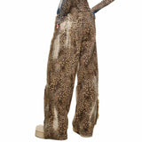 Boogzel Apparel Faded Leopard Print Wide-Leg Trousers, view 3