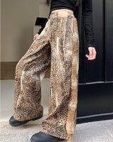 Boogzel Apparel Faded Leopard Print Wide-Leg Trousers, view 4