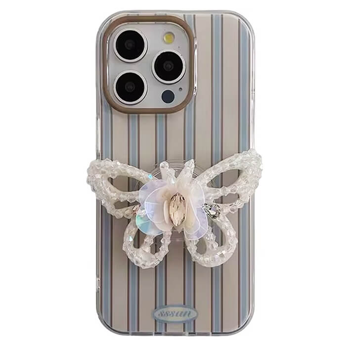 Boogzel Apparel Fairy Butterfly Striped iPhone Case