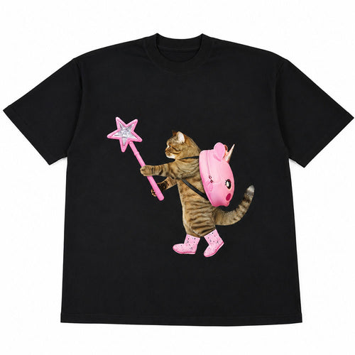 Boogzel Apparel Fairy Cat Graphic T-Shirt