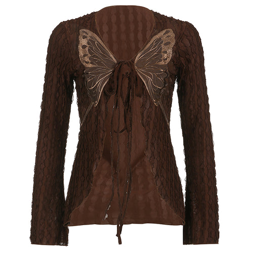 Boogzel Apparel Fairy Grunge Butterfly Long Sleeve Top