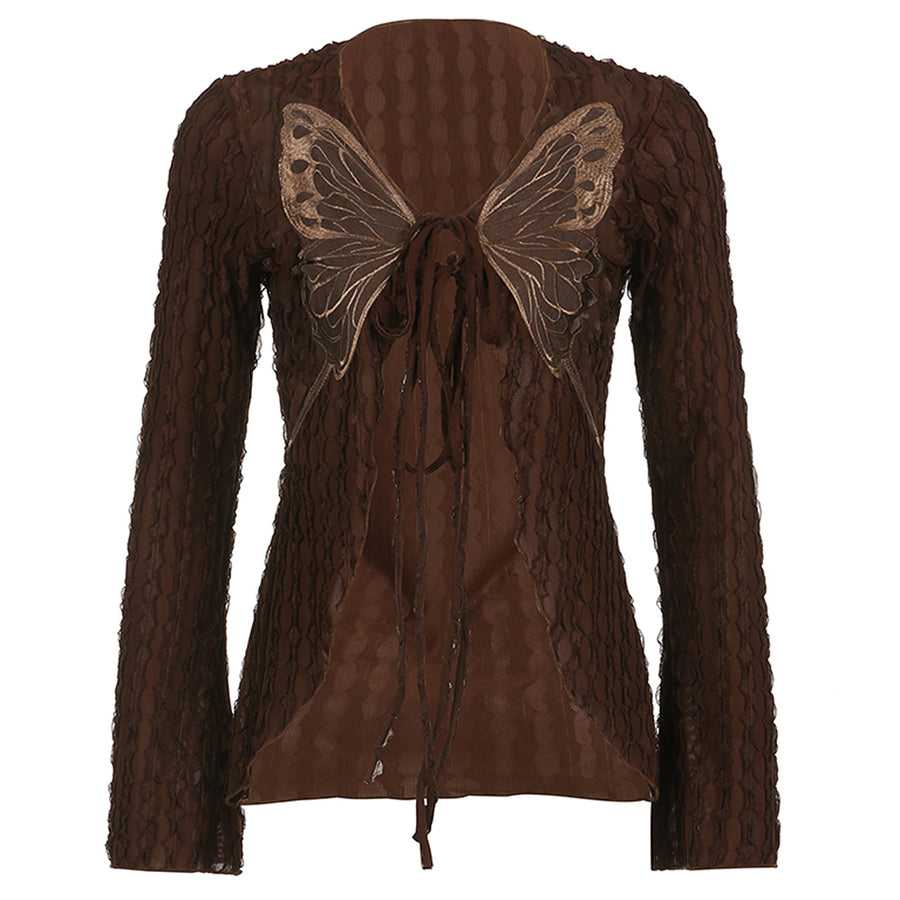 Boogzel Apparel Fairy Grunge Butterfly Long Sleeve Top