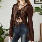 Boogzel Apparel Fairy Grunge Butterfly Long Sleeve Top, view 3