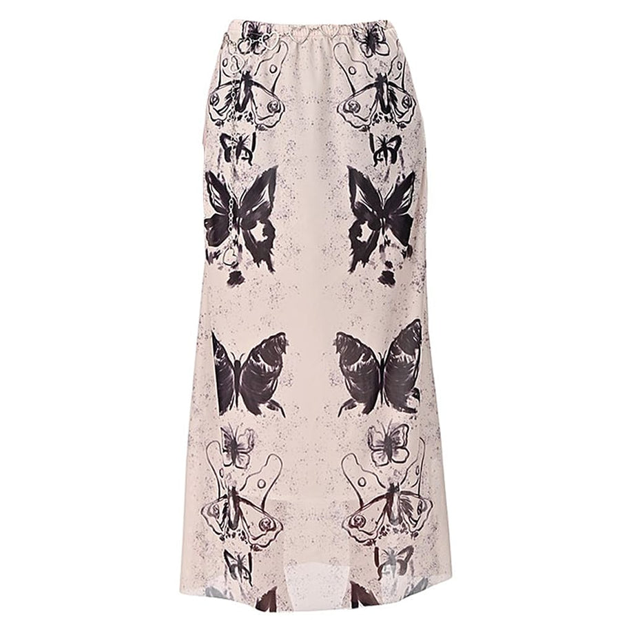 Boogzel Apparel Fairy Grunge Butterfly Maxi Skirt