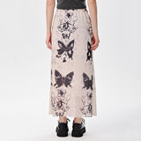 Boogzel Apparel Fairy Grunge Butterfly Maxi Skirt, view 4