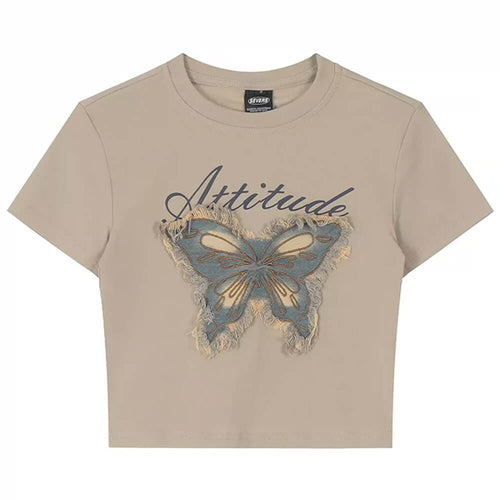 Boogzel Apparel Fairy Grunge Butterfly Patch Top