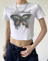 Boogzel Apparel Fairy Grunge Butterfly Patch Top, view 6