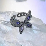 Boogzel Apparel Fairy Grunge Butterfly Ring, view 5