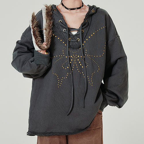 Boogzel Apparel Fairy Grunge Studded Butterfly Hoodie