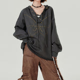 Boogzel Apparel Fairy Grunge Studded Butterfly Hoodie, view 3