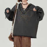 Boogzel Apparel Fairy Grunge Studded Butterfly Hoodie, view 6