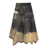 Boogzel Apparel Fairy Grunge Washed Long Denim Skirt, view 2