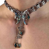 Boogzel Apparel Fairycore Aesthetic Butterfly Choker, view 3