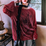 Boogzel Apparel Fairycore Aesthetic Butterfly Print Top, view 2