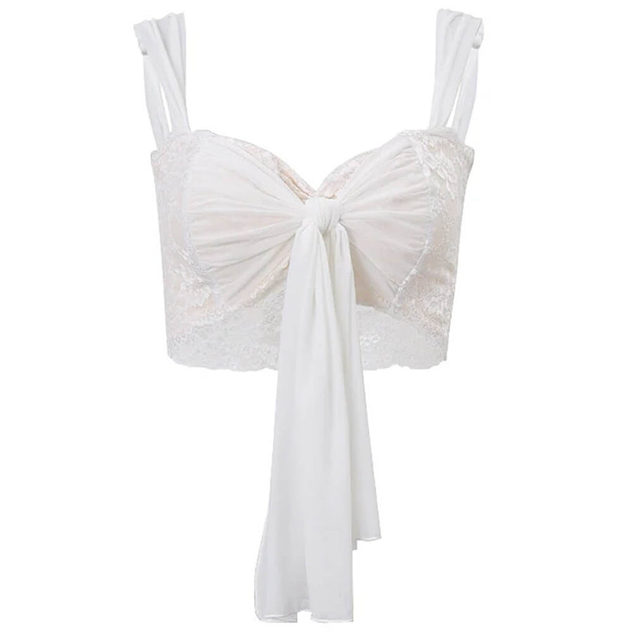 Boogzel Apparel Fairycore Aesthetic Lace Crop Top