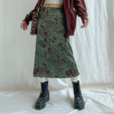 Boogzel Apparel Fairycore Aesthetic Midi Skirt, view 4