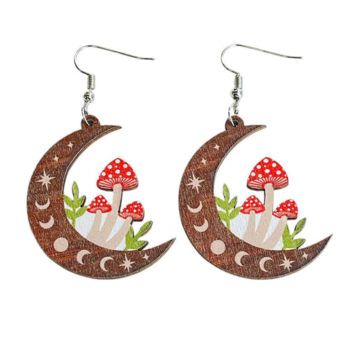 Boogzel Apparel Fairycore Aesthetic Mushroom Earrings