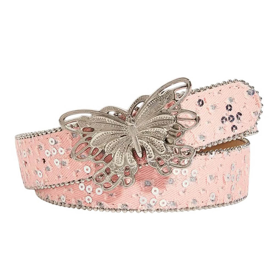 Boogzel Apparel Fairycore Butterfly Sequin Belt