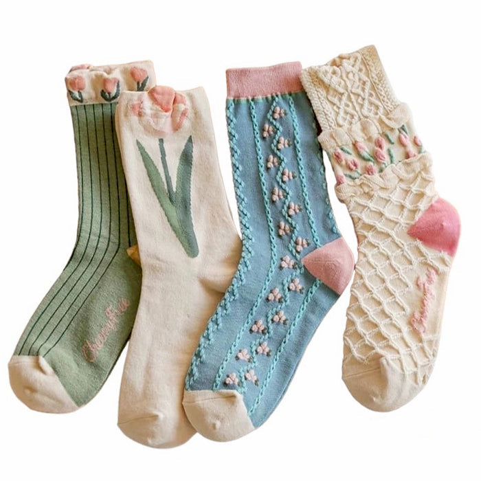 Boogzel Apparel Fairycore Flower Socks