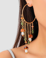 Boogzel Apparel Fairycore Mushroom Earrings, view 2