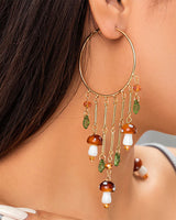 Boogzel Apparel Fairycore Mushroom Earrings, view 3