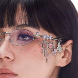 Boogzel Apparel Fairycore Oval Sunglasses with Charms, view 3