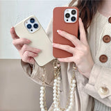 Boogzel Apparel Fall Aesthetic Pearl Chain IPhone Case, view 2
