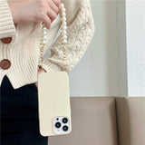 Boogzel Apparel Fall Aesthetic Pearl Chain IPhone Case, view 4