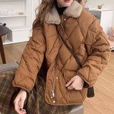 Boogzel Apparel Faux Fur Collar Padded Jacket, view 6