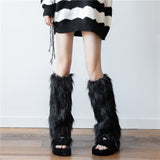 Boogzel Apparel Faux Fur Leg Warmers, view 2