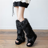 Boogzel Apparel Faux Fur Leg Warmers, view 4