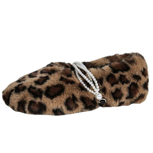 Boogzel Apparel Faux Fur Leopard Slippers