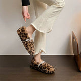Boogzel Apparel Faux Fur Leopard Slippers, view 4