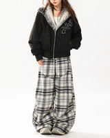 Boogzel Apparel Fawn Ear Grunge Hooded Jacket, view 4