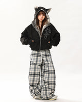 Boogzel Apparel Fawn Ear Grunge Hooded Jacket, view 5