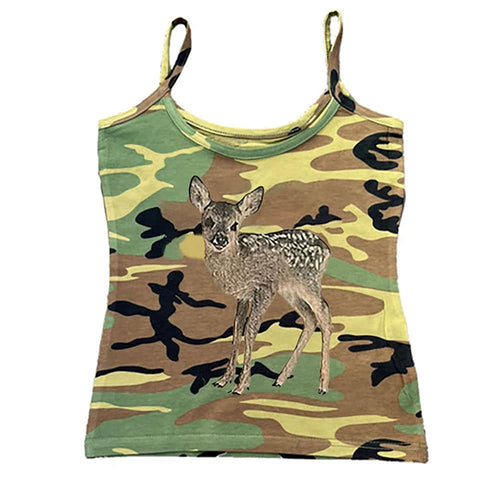 Boogzel Apparel Fawn Print Camouflage Tank Top