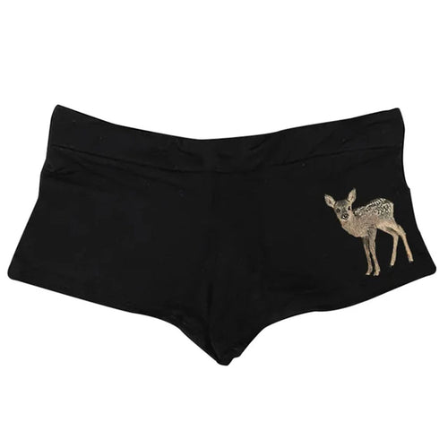 Boogzel Apparel Fawn Print Y2K Micro Shorts