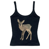 Boogzel Apparel Fawn Print Y2K Tank Top, view 2
