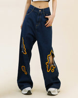 Boogzel Apparel Feel The Burn Cut-Out Jeans, view 3