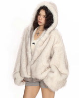 Boogzel Apparel First Snow Reversible Fur Zip Jacket, view 3