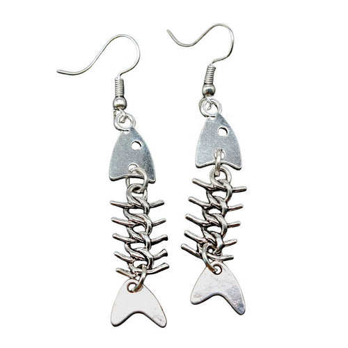 Boogzel Apparel Fish Bone Drop Earrings