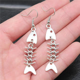 Boogzel Apparel Fish Bone Drop Earrings, view 2