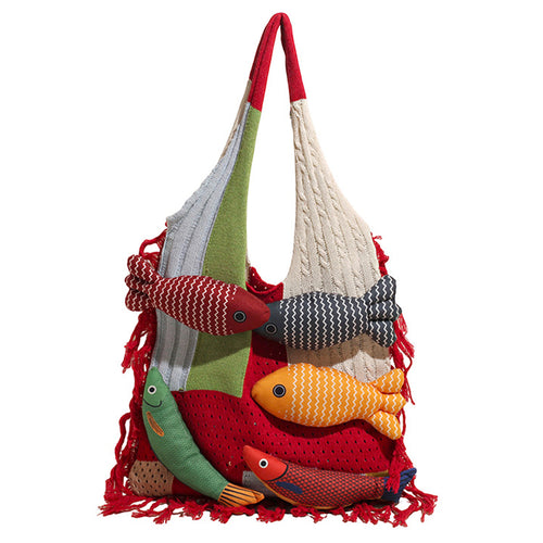 Boogzel Apparel Fish Crochet Shoulder Bag