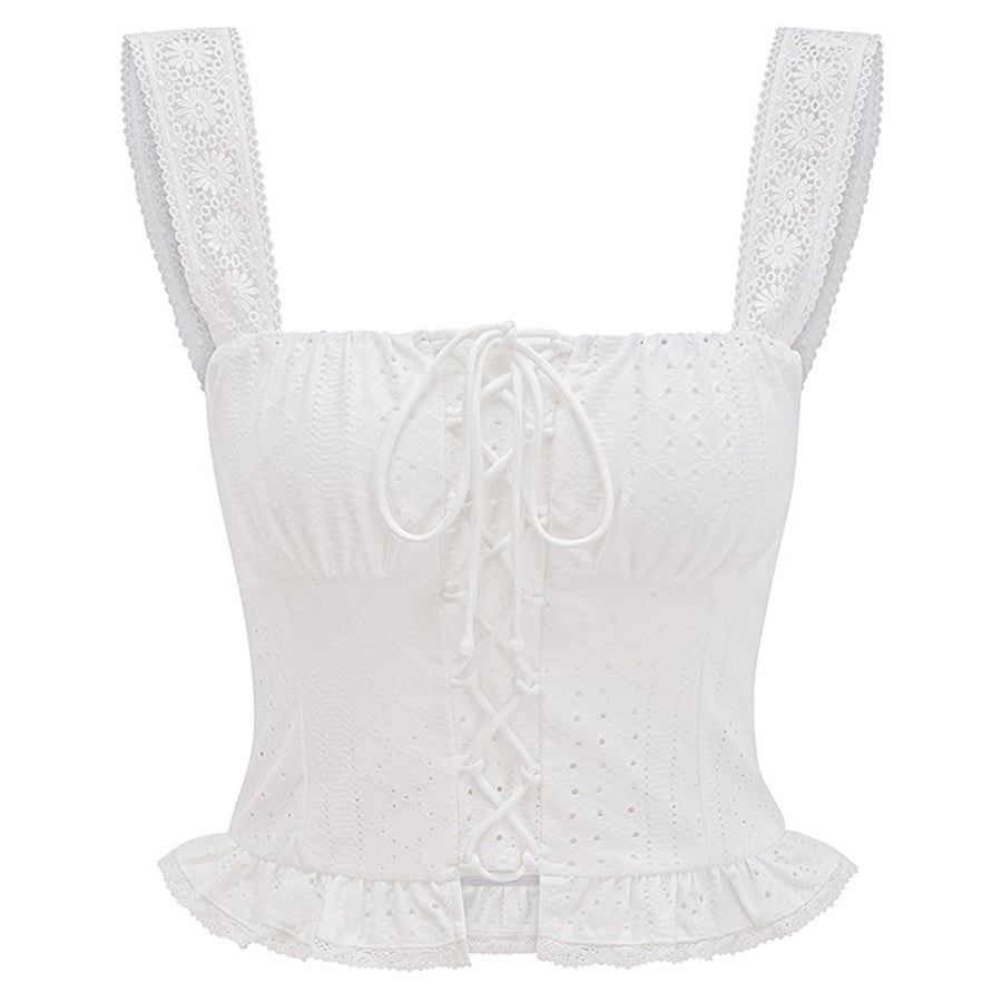 Boogzel Apparel Flirty Babe Lace Up Corset Top